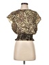 Walter Baker Animal Print Brown Short Sleeve Blouse Size S - photo 1