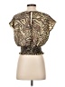 Walter Baker Animal Print Brown Short Sleeve Blouse Size S - photo 2