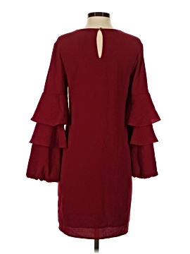 charles henry red dress Charles Henry Wrap Front Dress in Red