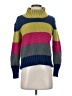 Cotton Emporium Color Block Blue Turtleneck Sweater Size M - photo 1