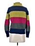 Cotton Emporium Color Block Blue Turtleneck Sweater Size M - photo 2