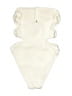 Forever 21 Solid Ivory One Piece Swimsuit Size XL - photo 2