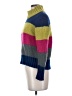 Cotton Emporium Color Block Blue Turtleneck Sweater Size M - photo 5
