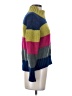Cotton Emporium Color Block Blue Turtleneck Sweater Size M - photo 4