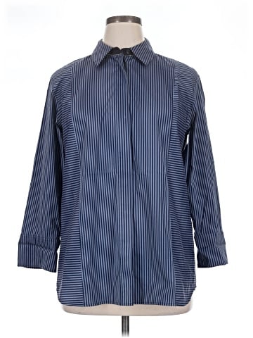 Lafayette 148 New York 3/4 Sleeve Button-Down Shirt (view 1)