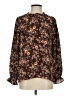 Status by Chenault 100% Polyester Floral Brown Long Sleeve Blouse Size S - photo 1