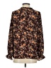 Status by Chenault 100% Polyester Floral Brown Long Sleeve Blouse Size S - photo 2