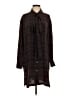 Marc Jacobs 100% Silk Plaid Brown Burgundy Casual Dress Size 2 - photo 1
