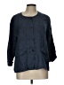 Flax 100% Linen Blue 3/4 Sleeve Button-Down Shirt Size 10 (M) - photo 1