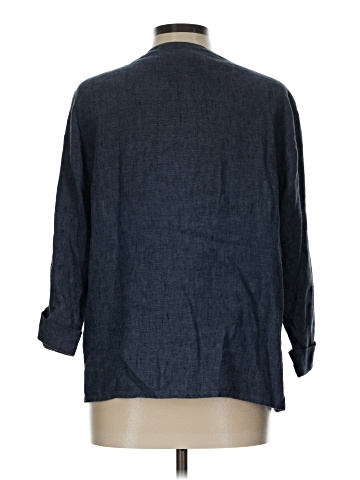 Flax 3/4 Sleeve Button-Down Shirt (view 2)