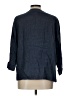 Flax 100% Linen Blue 3/4 Sleeve Button-Down Shirt Size 10 (M) - photo 2