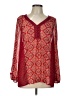 Zac & Rachel 100% Polyester Red Long Sleeve Blouse Size L - photo 1