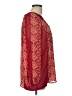 Zac & Rachel 100% Polyester Red Long Sleeve Blouse Size L - photo 4