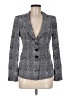 Carlisle 100% Silk Tweed Checkered-gingham Gray Silk Blazer Size 6 - photo 1