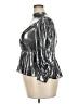 IRO 100% Polyester Metallic Silver 3/4 Sleeve Blouse Size 20 - photo 5