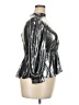 IRO 100% Polyester Metallic Silver 3/4 Sleeve Blouse Size 20 - photo 4
