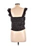 Free People 100% Polyester Black Sleeveless Blouse Size L - photo 2