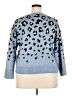 Nine West Animal Print Blue Pullover Sweater Size XXL Petite - photo 2