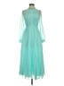 Self-Portrait 100% Polyester Teal Blue Cocktail Dress Size 2 - photo 1