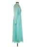Self-Portrait 100% Polyester Teal Blue Cocktail Dress Size 2 - photo 4