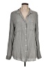 Thread & Supply 100% Rayon Gray Long Sleeve Button-Down Shirt Size L - photo 1