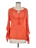 Unique Spectrum Orange 3/4 Sleeve Blouse Size M - photo 1