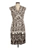 Emma & Michele Animal Print Silver Cocktail Dress Size 6 - photo 1