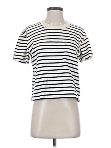 Madewell Easy Crop Tee in Baker Stripe (view 1)