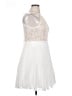Xscape 100% Nylon Ivory Cocktail Dress Size 14 - photo 4
