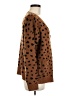 Downeast 100% Acrylic Animal Print Brown Cardigan Size M - photo 4