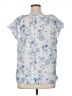 Haven Well Within Floral Tropical Blue Short Sleeve Blouse Size XL - photo 2