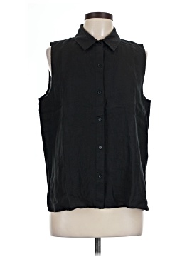 Eileen Fisher Sleeveless Button Down Shirt