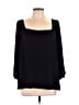 IMAN Black 3/4 Sleeve Top Size 1X - photo 1