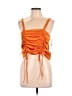 Open Edit 100% Polyester Orange Sleeveless Blouse Size S - photo 1