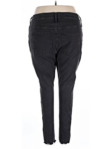 Madewell 9" Mid-Rise Skinny Jeans in Berkeley Black: Button-Through Edition (view 2)