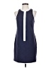 W by Worth Color Block Blue Casual Dress Size 4 - photo 1
