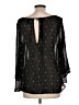 H&M 100% Polyester Stars Black Long Sleeve Blouse Size 10 - photo 2