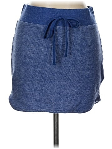Color Thread Denim Skirt (view 1)