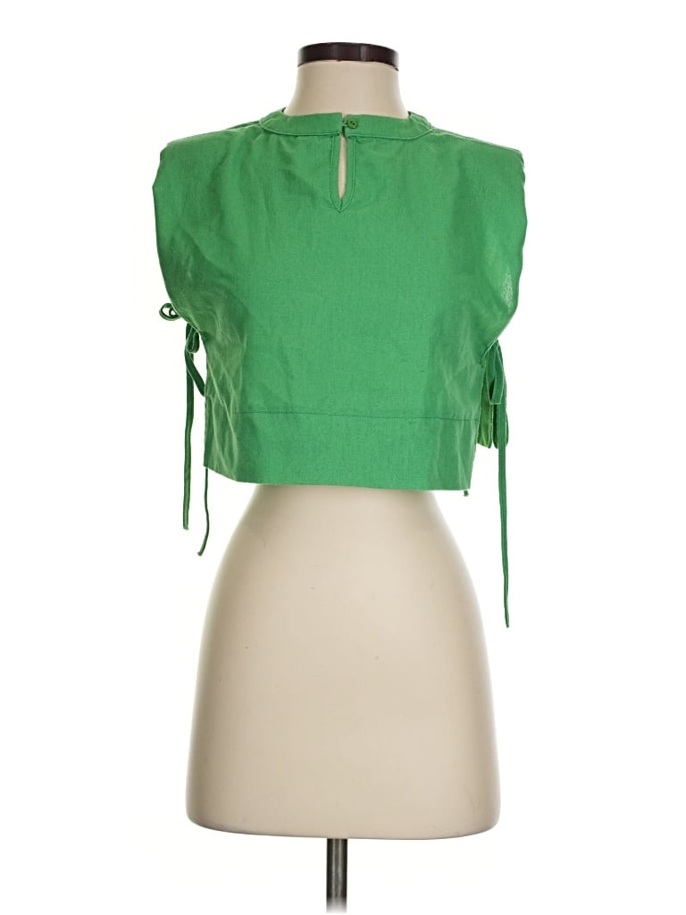 Pre-owned Commense Sleeveless Blouse In Green