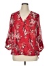 Kut from the Kloth 100% Polyester Red 3/4 Sleeve Blouse Size XL - photo 1