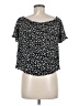 Rewind 100% Rayon Black Short Sleeve Blouse Size M - photo 2
