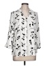 Iz Byer 100% Polyester Floral Ivory 3/4 Sleeve Blouse Size L - photo 1