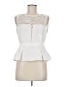 BCBGMAXAZRIA Ivory Sleeveless Blouse Size M - photo 1