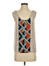 Parker 100% Silk Tan Sleeveless Silk Top Size S - photo 1