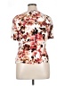 St. John 100% Cotton Ivory Short Sleeve Blouse Size XL - photo 2