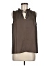 Ann Taylor LOFT 100% Polyester Brown Sleeveless Blouse Size M - photo 1