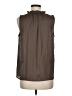 Ann Taylor LOFT 100% Polyester Brown Sleeveless Blouse Size M - photo 2