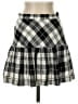 AaKaa Plaid Black Gray Casual Skirt Size S - photo 1