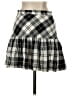 AaKaa Plaid Black Gray Casual Skirt Size S - photo 2