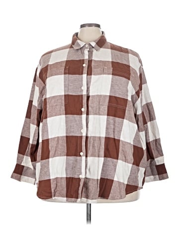 Old Navy 3/4 Sleeve Button-Down Shirt (view 1)